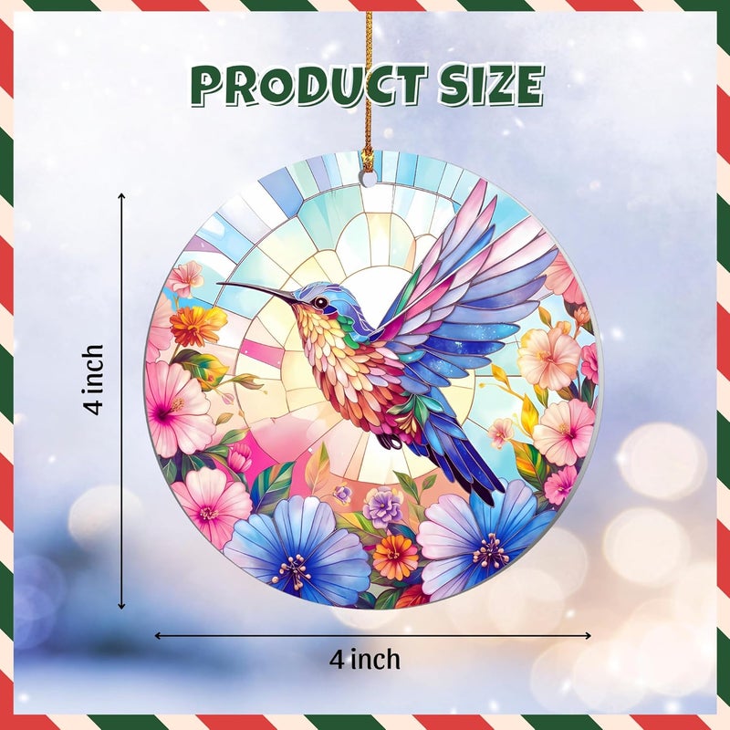Hutato Hummingbird Ornament 2025 - Handmade Acrylic Christmas Ornament, Xmas Decor, Ornaments for Christmas Tree, Holiday Presents, Hummingbird Gift for Girls, Friends & Family - Image 5